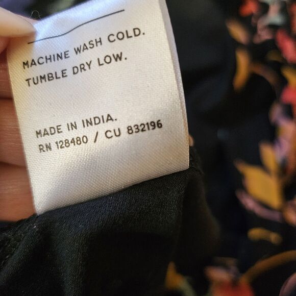 Pact Organic Cotton Fit & Flare Floral Crossback Maxi Dress  - Large - NWT - Picture 10 of 11